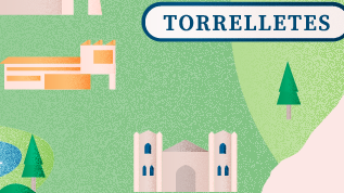 disculpi studio castellet gornal torrelletes - CASTELLET I LA GORNAL. Interactive and illustration map. Barcelona, Spain.